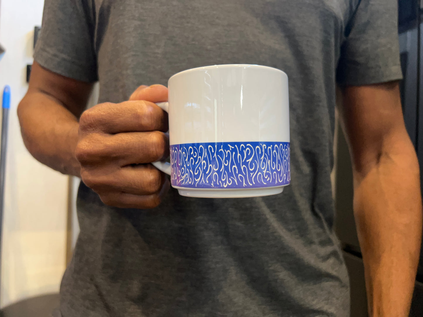 Inevitable Passage of Time Indigo Ceramic Mugs 10 oz. (Set of 4)