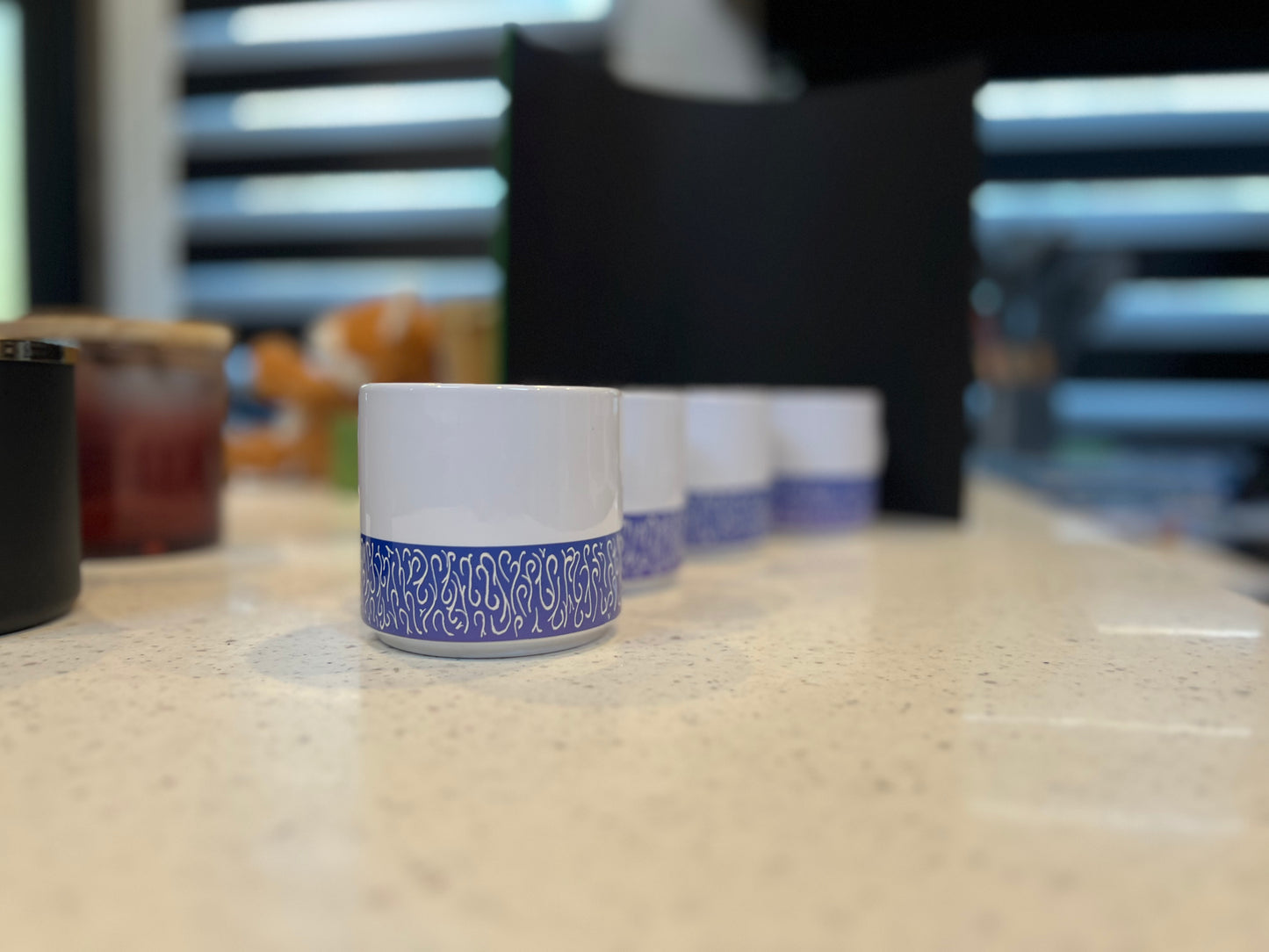 Inevitable Passage of Time Indigo Ceramic Mugs 10 oz. (Set of 4)